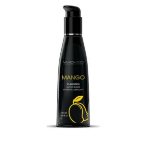 Wicked Aqua Water Based Flavored Lubricant Mango 4oz