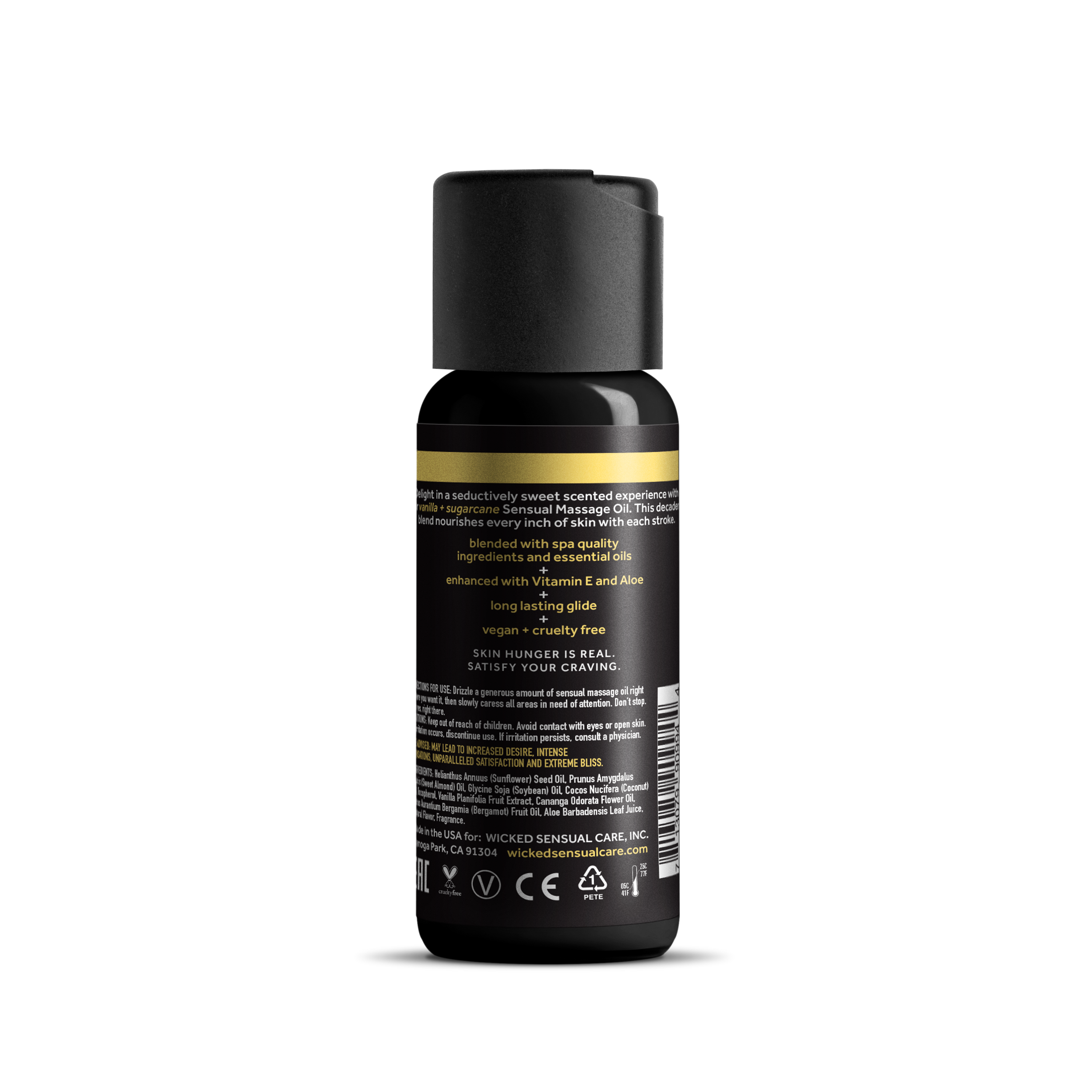 vanilla + sugarcane Sensual Massage Oil - Image 2
